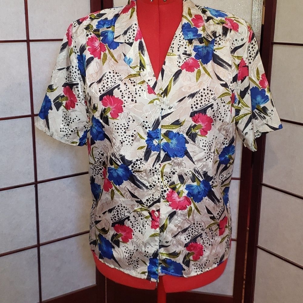 Maycene Floral Button Up Blouse